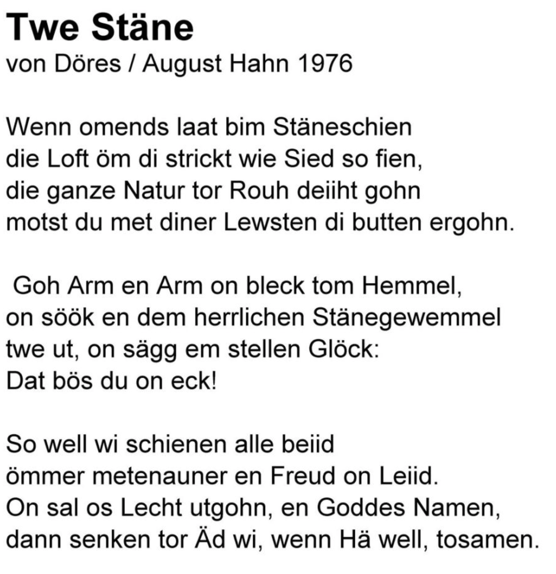 Twee Steene, August Hahn, Ludger Frielingsdorf 